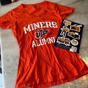 Utep miners blouse and stickers